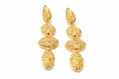 Celeste Cascade Gold Drop Earrings