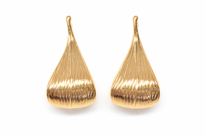 Aurora Teardrop Gold Statement Earrings