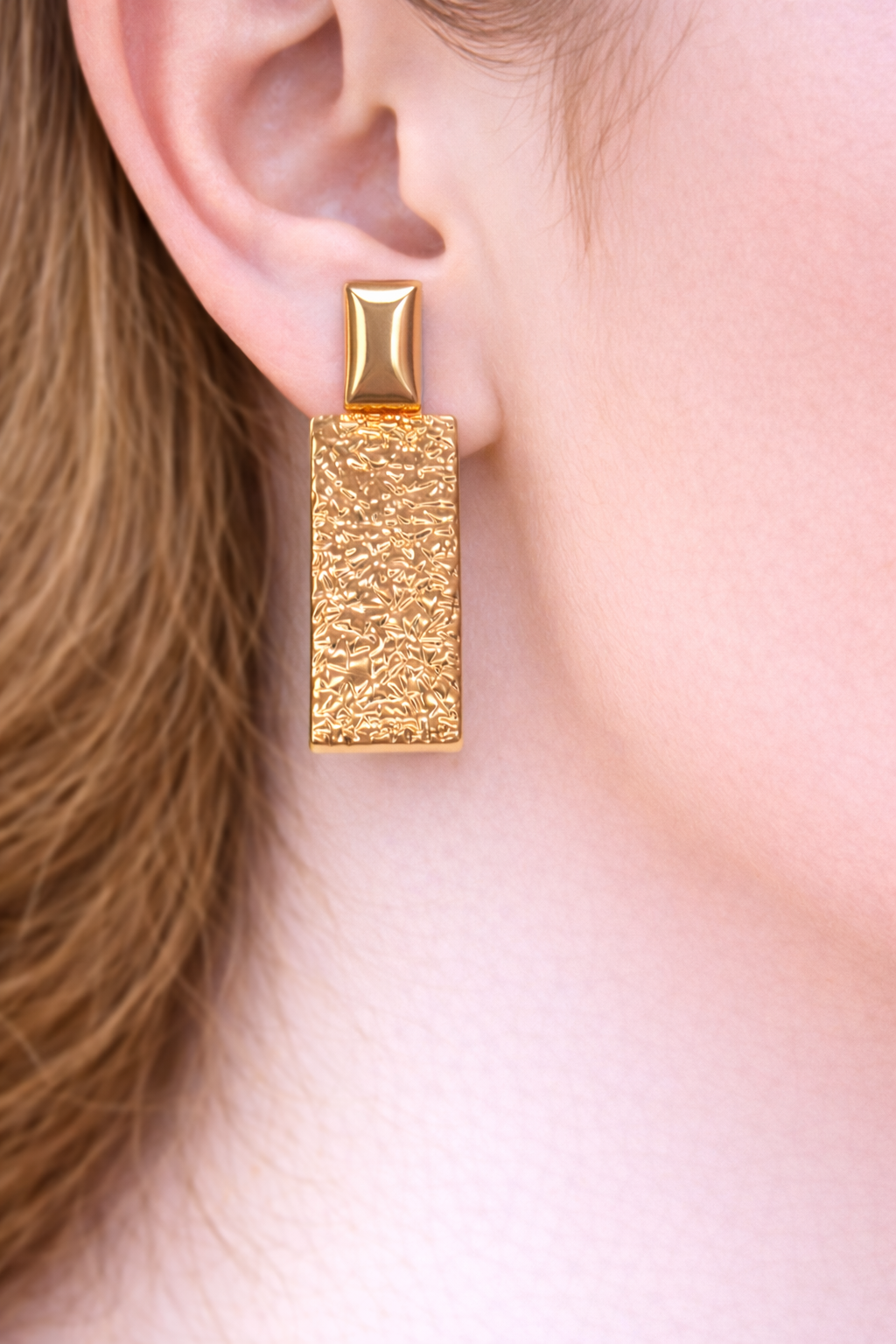 Aurora Textured Bar Earrings