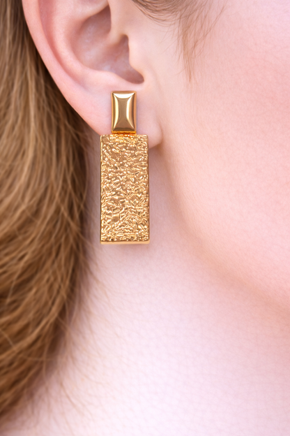Aurora Textured Bar Earrings