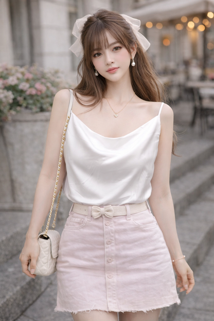 Multi colored causal crop top for women