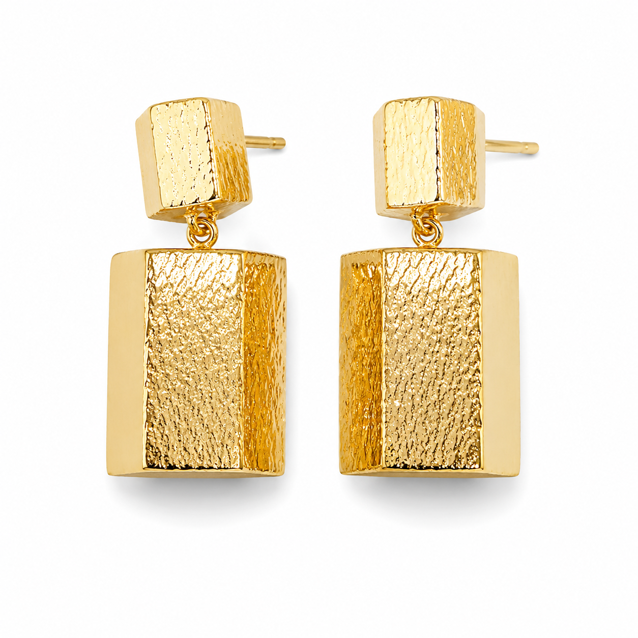 Golden Cubes Earrings