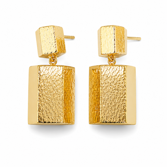 Golden Cubes Earrings