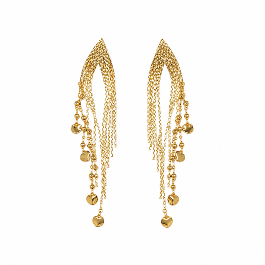 Celestial Flame Tassels Earrings