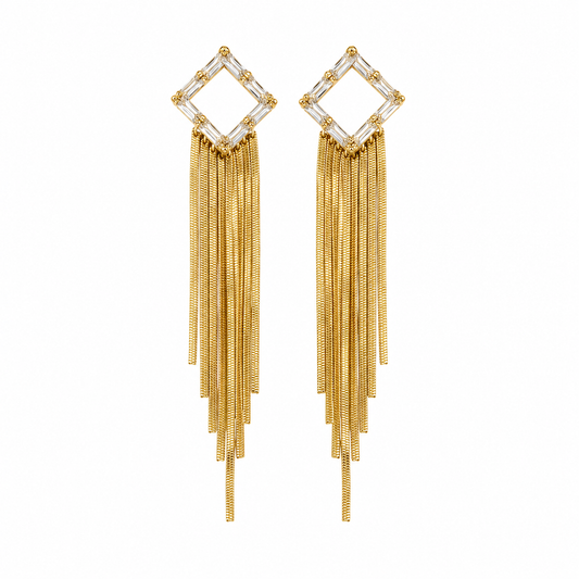 Golden Plume Earrings