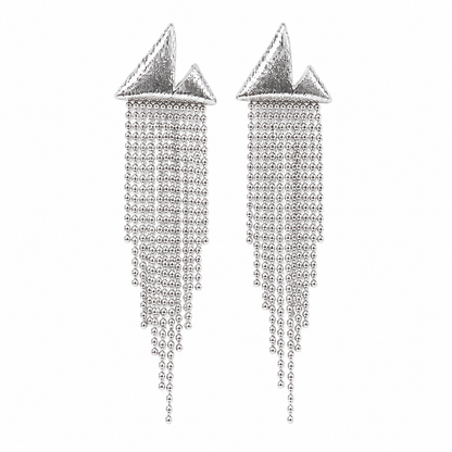 Silver Waterfall Studs Earrings