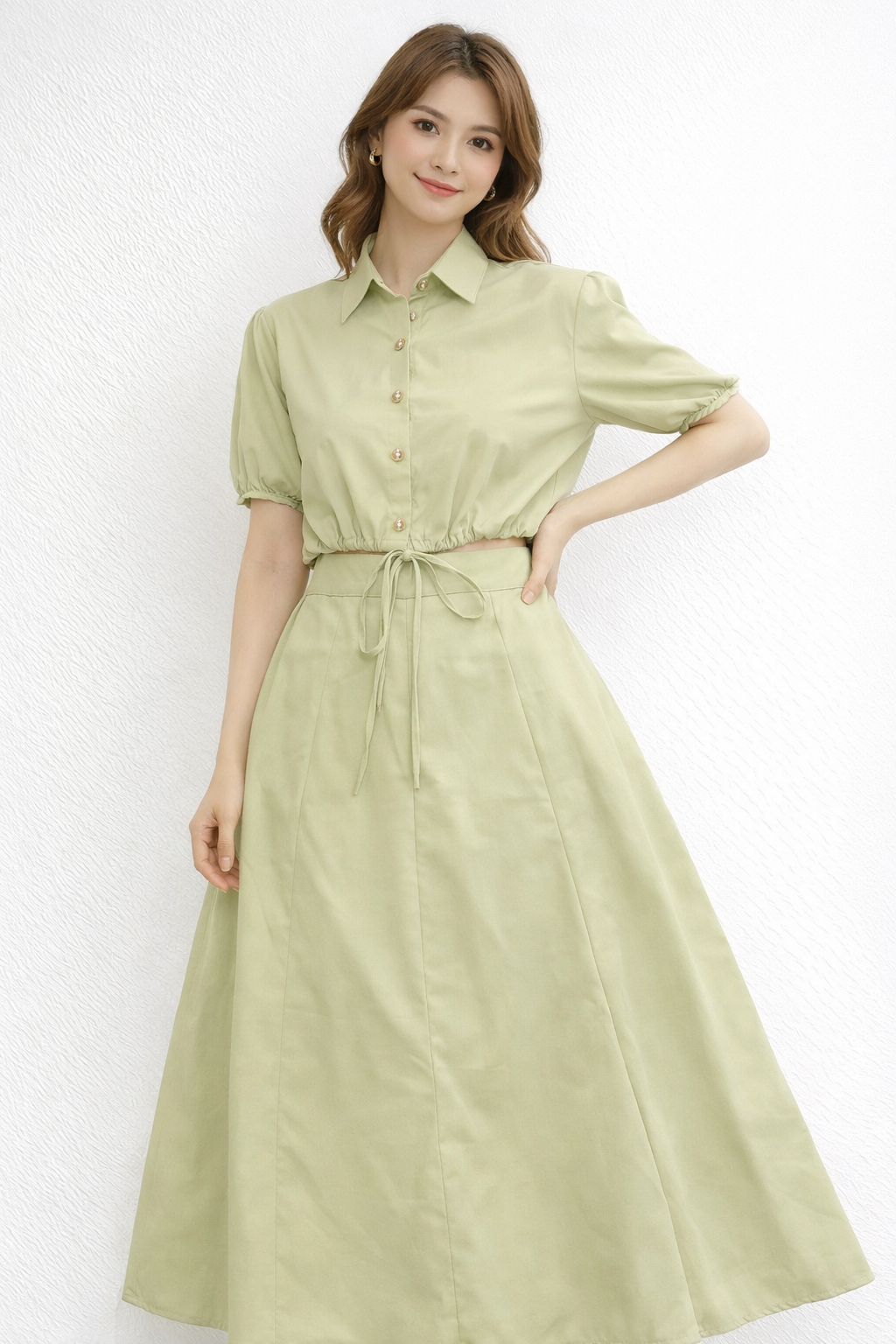 Short Hand Shirt With Skirts For Girls