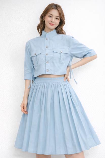 Crop Shirt With Short Skirts For Girls