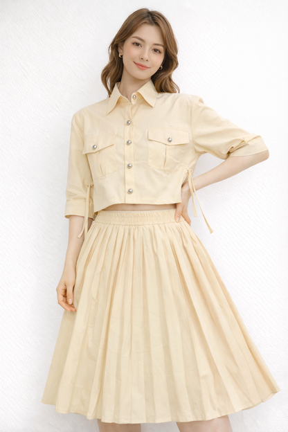 Crop Shirt With Short Skirts For Girls