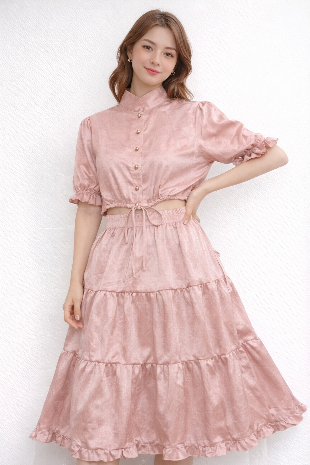 Crop Top With Long Skirt For Girls