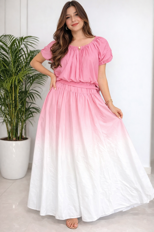 Attractive 2 Shades Dress For Girls