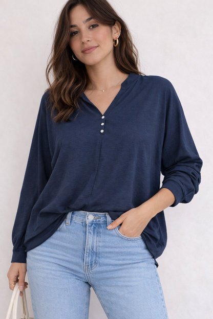 Simple Long Hand Top For Girls