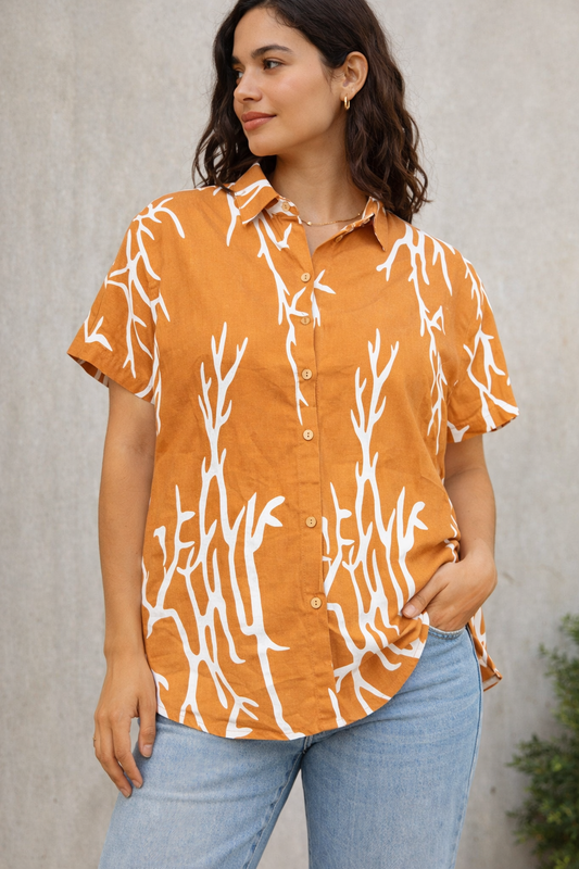 Attractive Printed Short Hand Shirt For Women