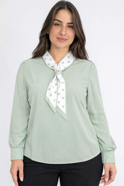 Retro Style Scarf Top For Women