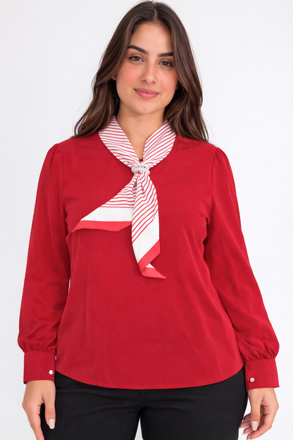 Retro Style Scarf Top For Women