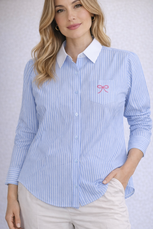 Modern Bow Stripe Shirt