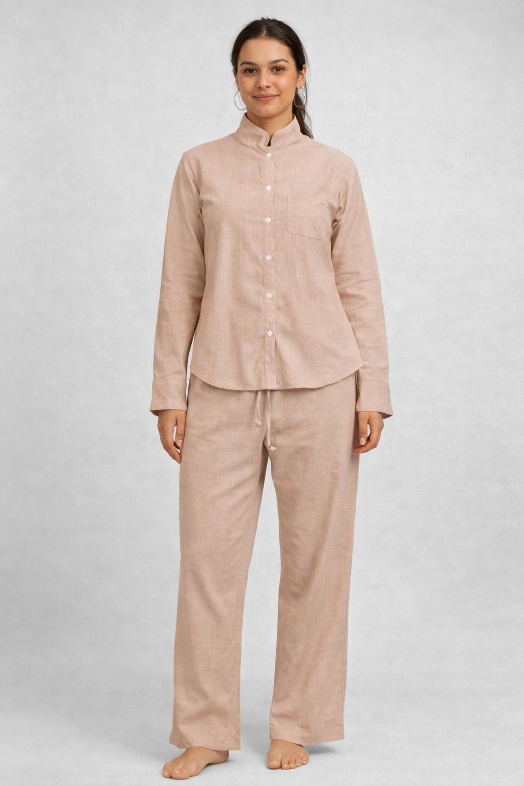 Long Hand Shirt With Pant Set For Girls