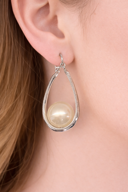 Meridian Teardrop Pearl Hoops