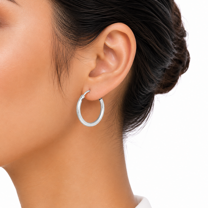 Silver Halo Earrings