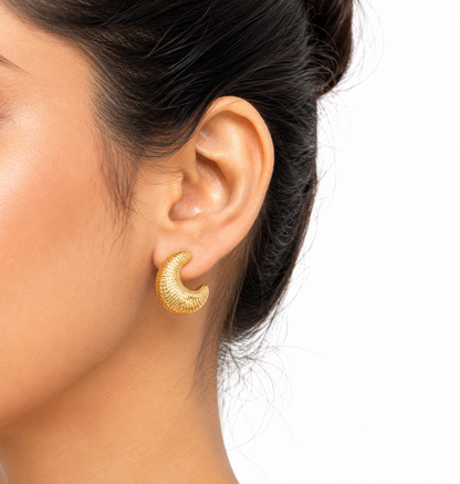 Croissant Gold Earrings