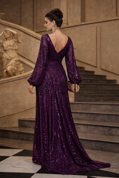 Majestic Violet Wrap Dress