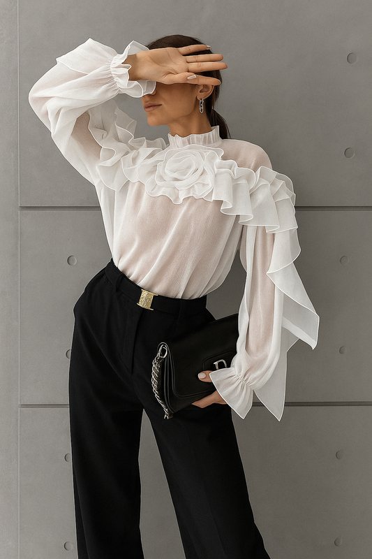 Unique  style white top