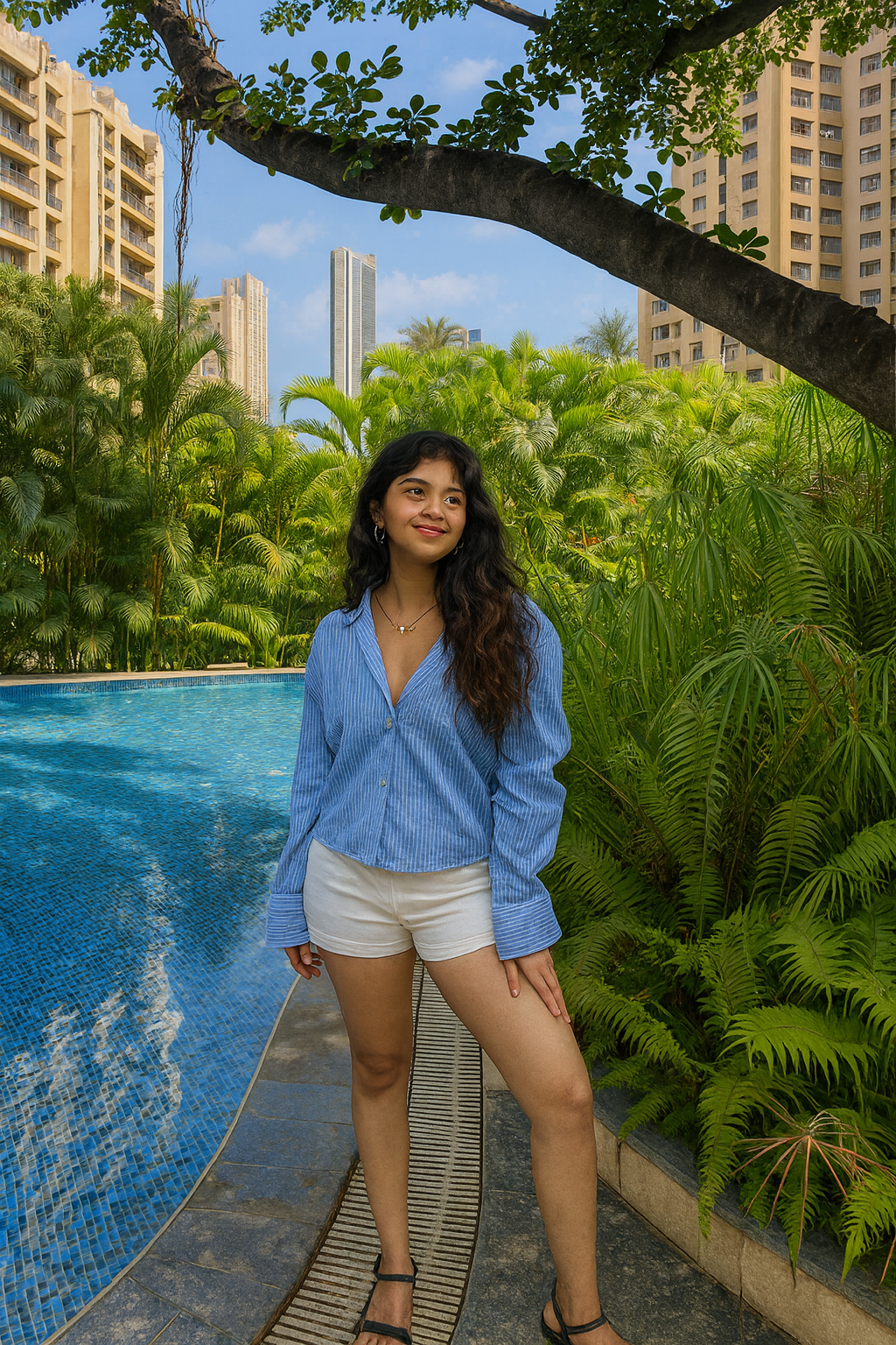 White colour shorts for causal use