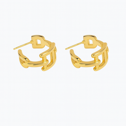 Golden dangle earrings