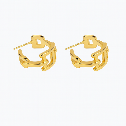 Golden dangle earrings