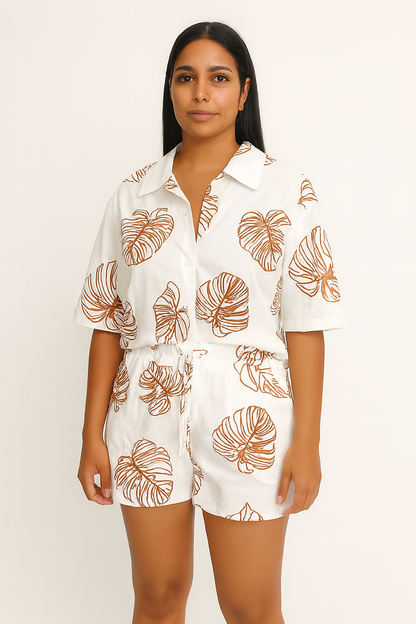 White colour printed set