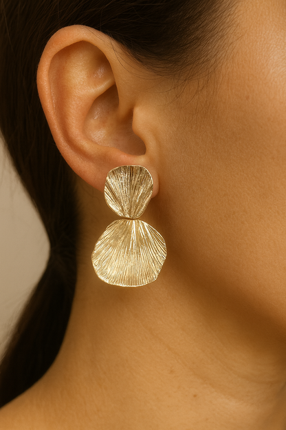 Golden earring dangles