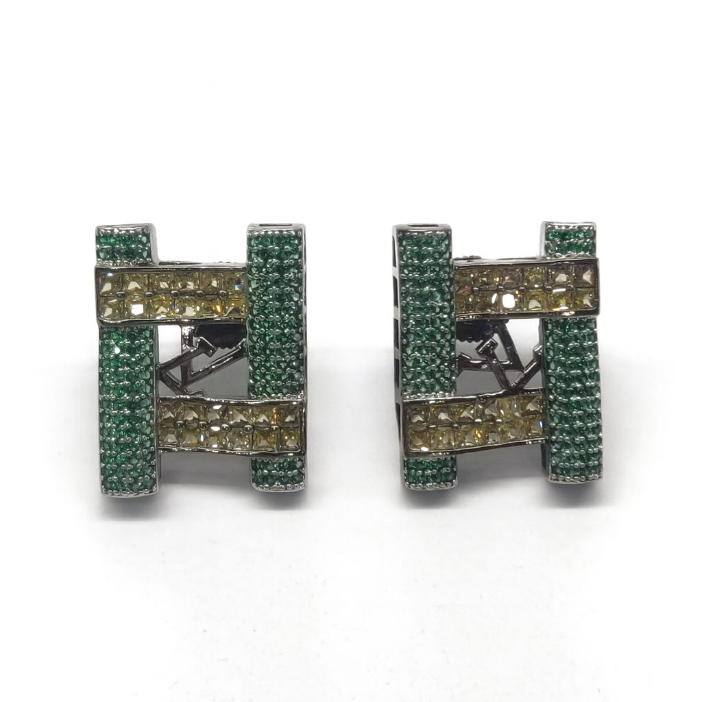 New style multi colour cubic diamonds stud earring