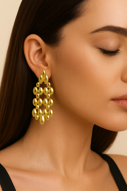 looking watchband chain designer  gold earring