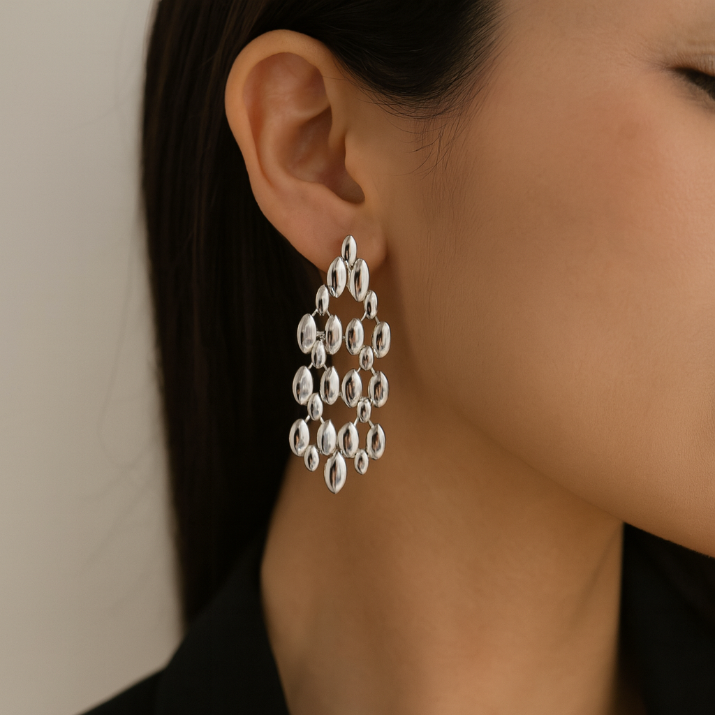 looking watchband chain designer  silver earring