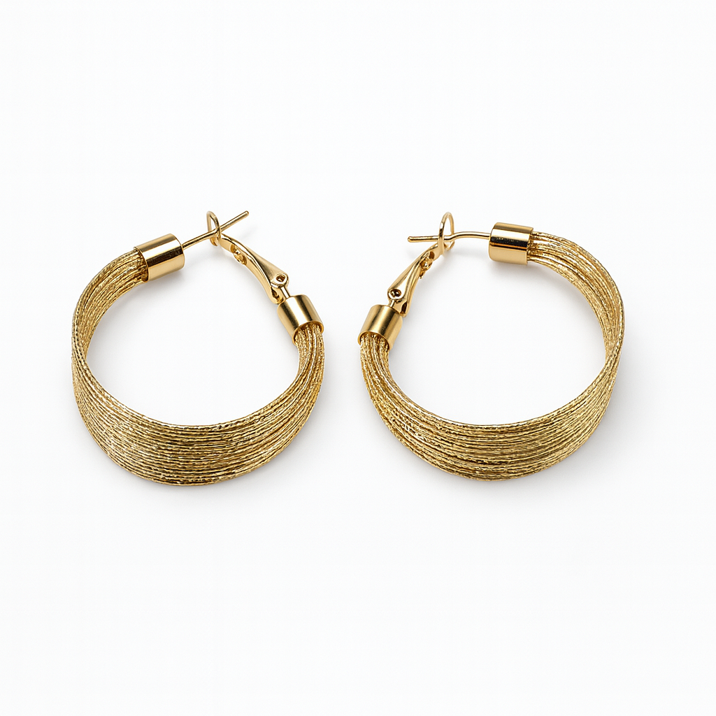 Shinny circle trendy hoops