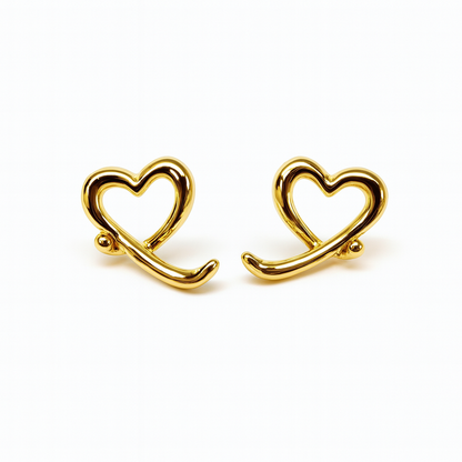 Simple Look Heart Shape Stud Earring