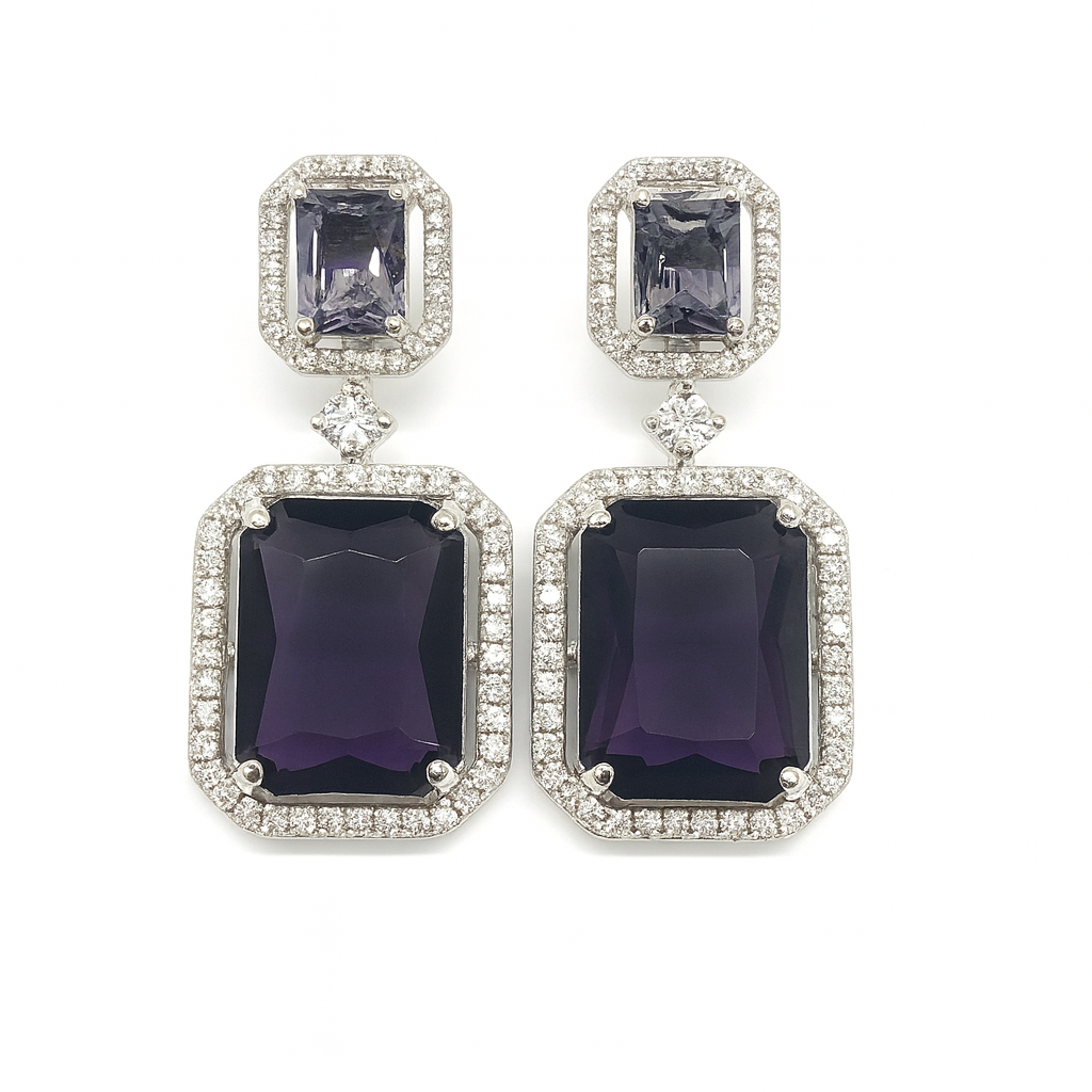 Violet Frost Diamond Earrings