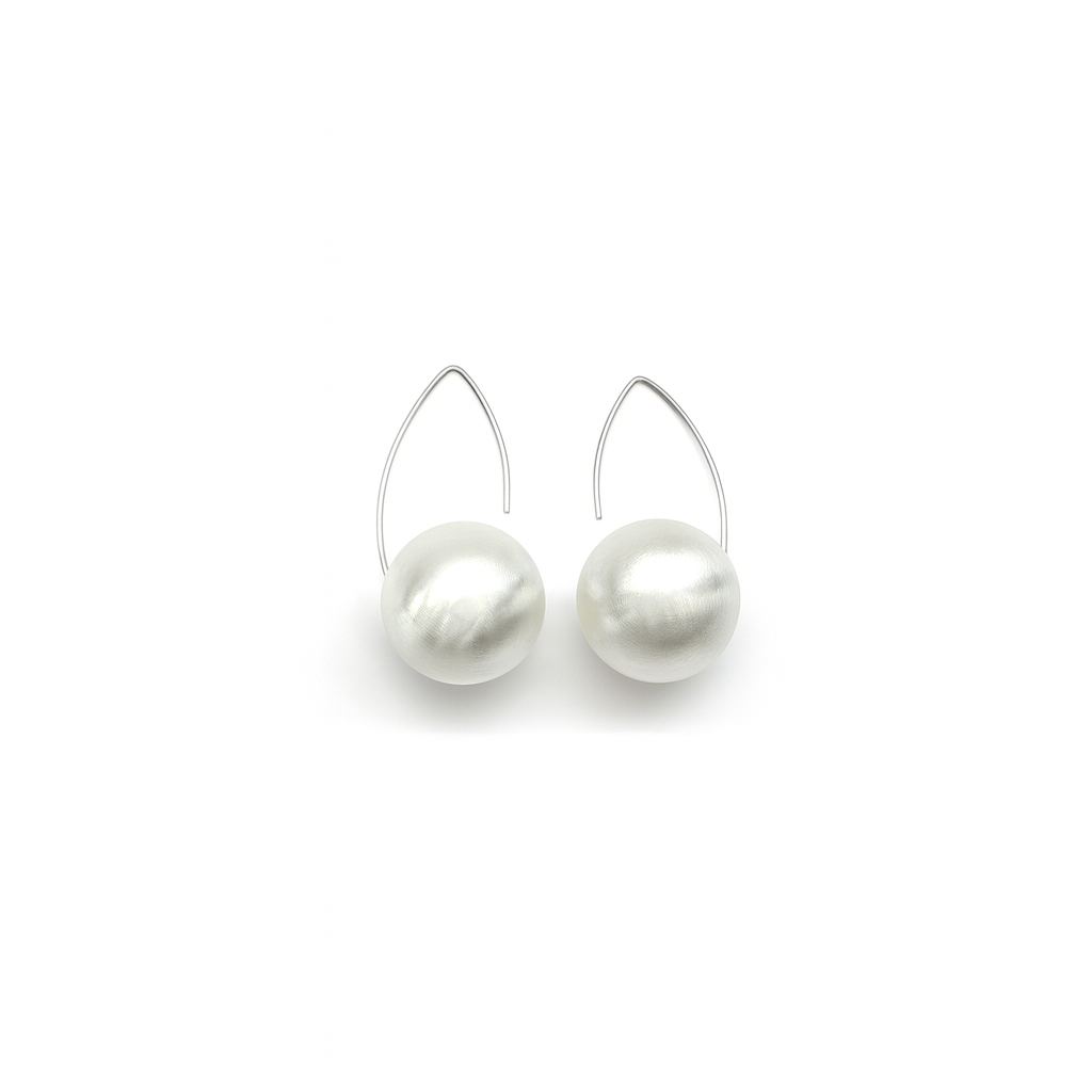 Silver Plated Ball Drop Ear Spike Earring