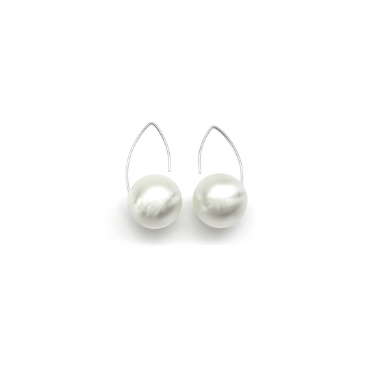 Silver Plated Ball Drop Ear Spike Earring