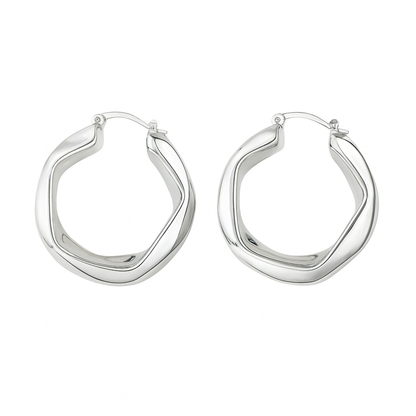 Silver plated hoops