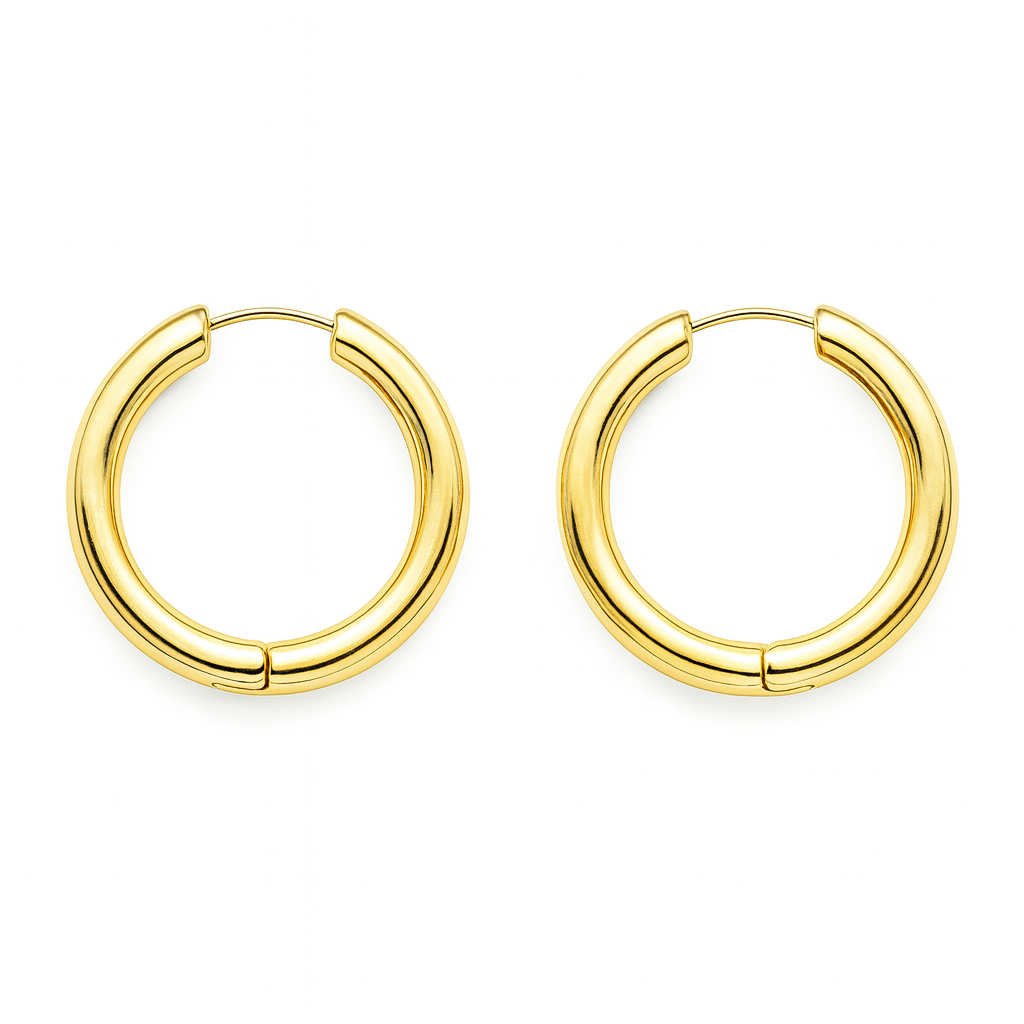 Round hoop earring