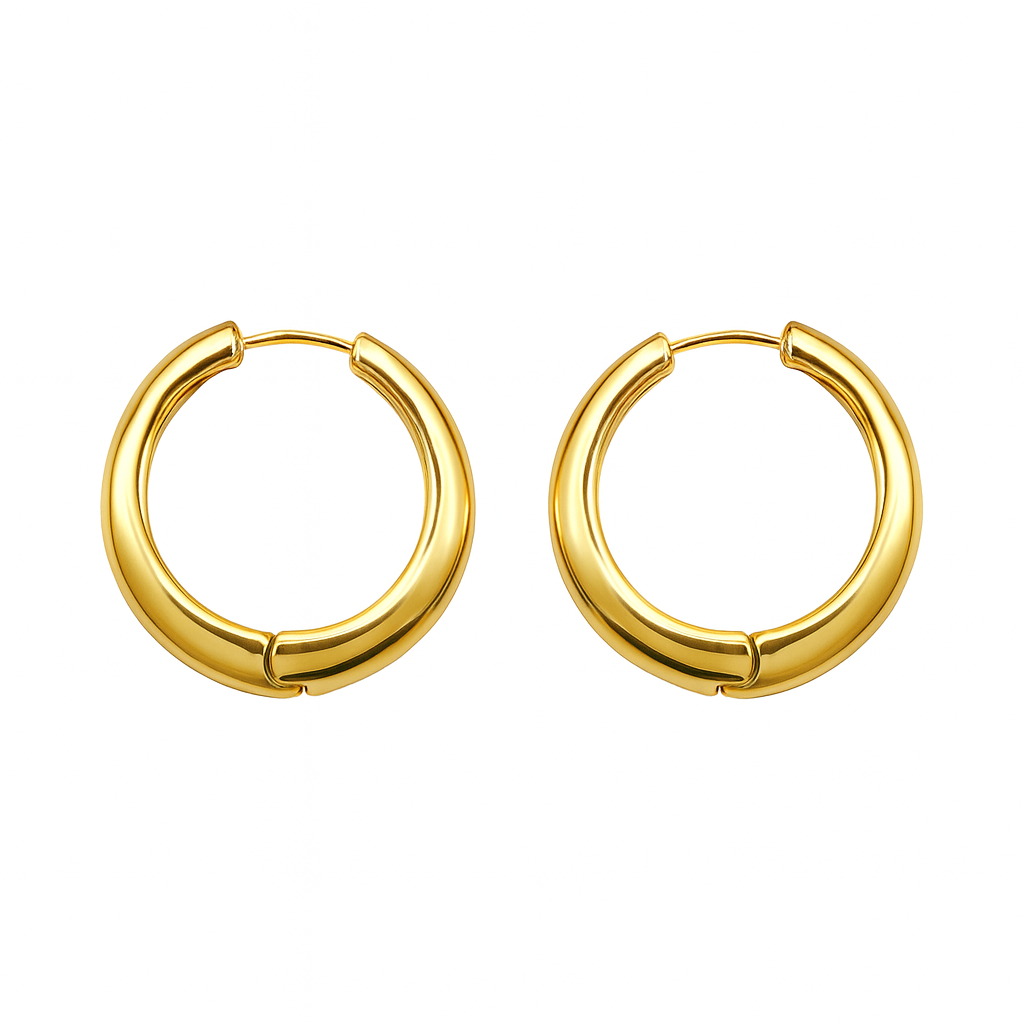 Round hoop earring