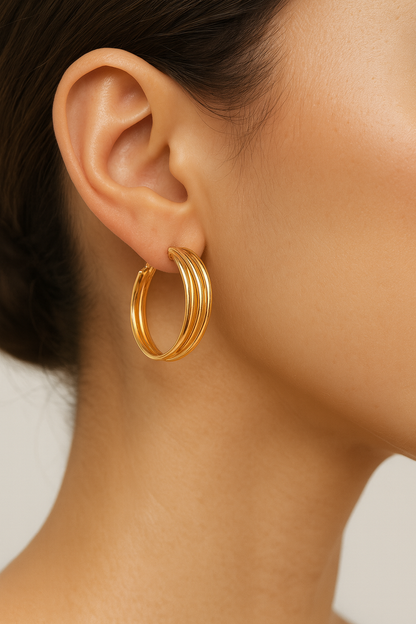 Shinny hoops with matt finish