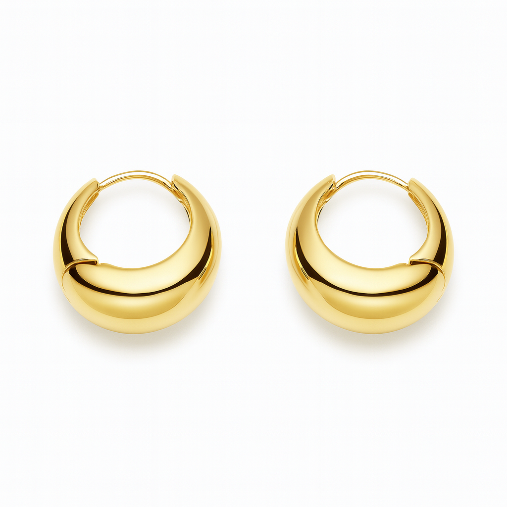Round gold plated hoop