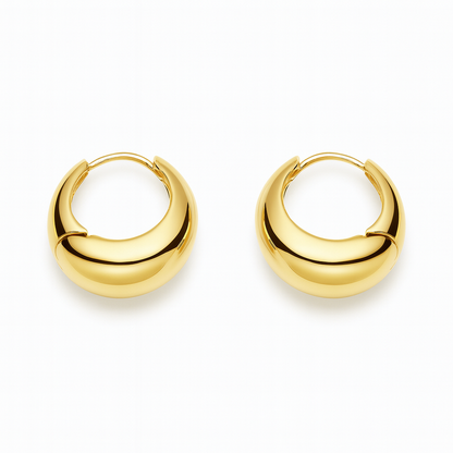 Round gold plated hoop