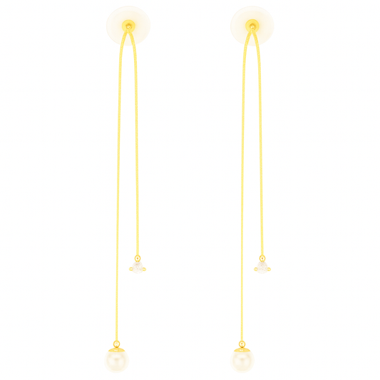 pearl threader earring