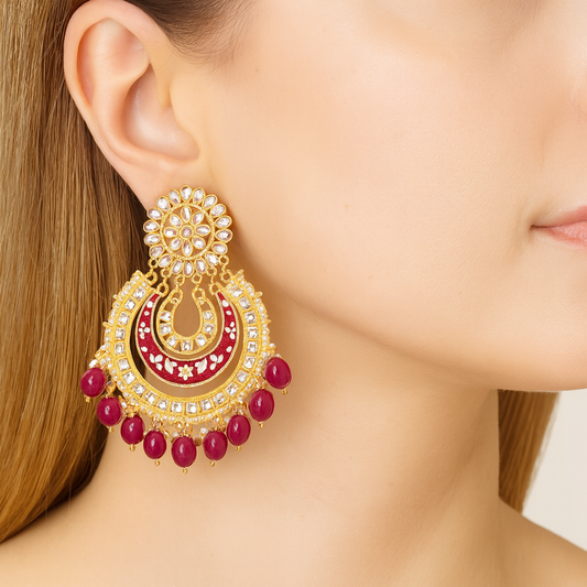 Red handball earring