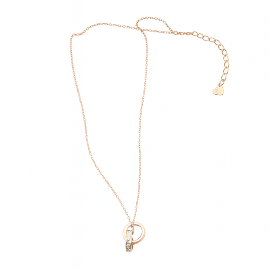 Cubic Diamonds With Round Ring Pedant Necklace