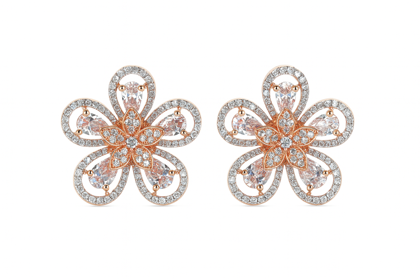 shinny flower black rhodium finish