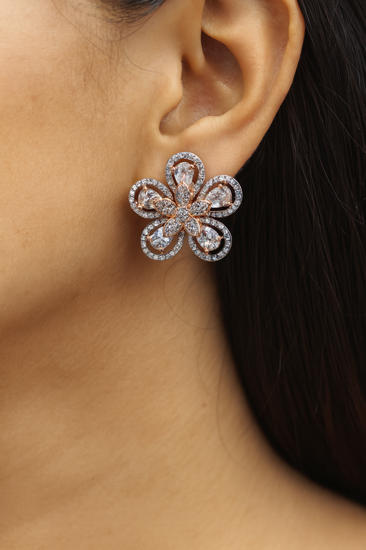 shinny flower black rhodium finish